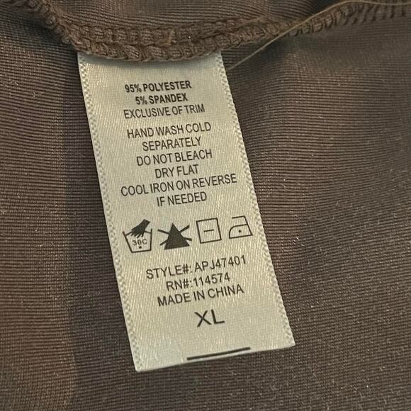 Anthropologie Pleione shirt blouse top crushed velvet purple w black tie XL - Picture 6 of 12